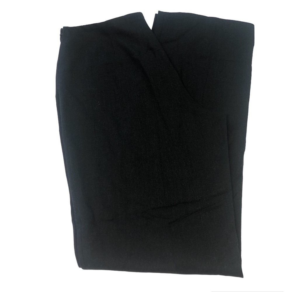 Ralph Lauren Women’s Pant Side Zip Wool Blend Flat Front Trouser Deep Gray - Picture 2 of 6